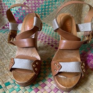 Michael Kors Wooden Platform Heels Sz 7